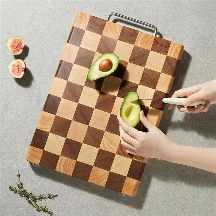Checkerboard Acacia Wood Cutting Board Chopping Board